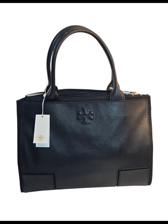 Tory Burch Handbags - Tory Burch Elle Minimalist Black Leather Work Laptop Tote NWT